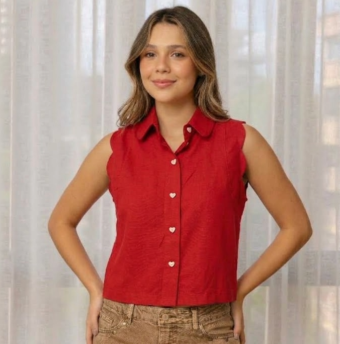 BLUSA MORA ROJO