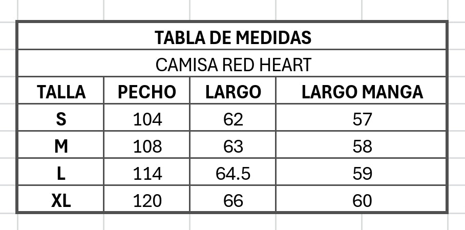CAMISA RED HEART