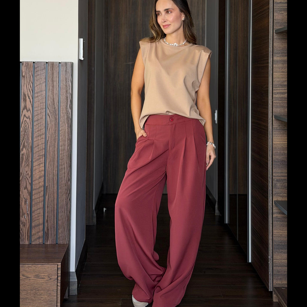 PANTALÓN VIENA VINO