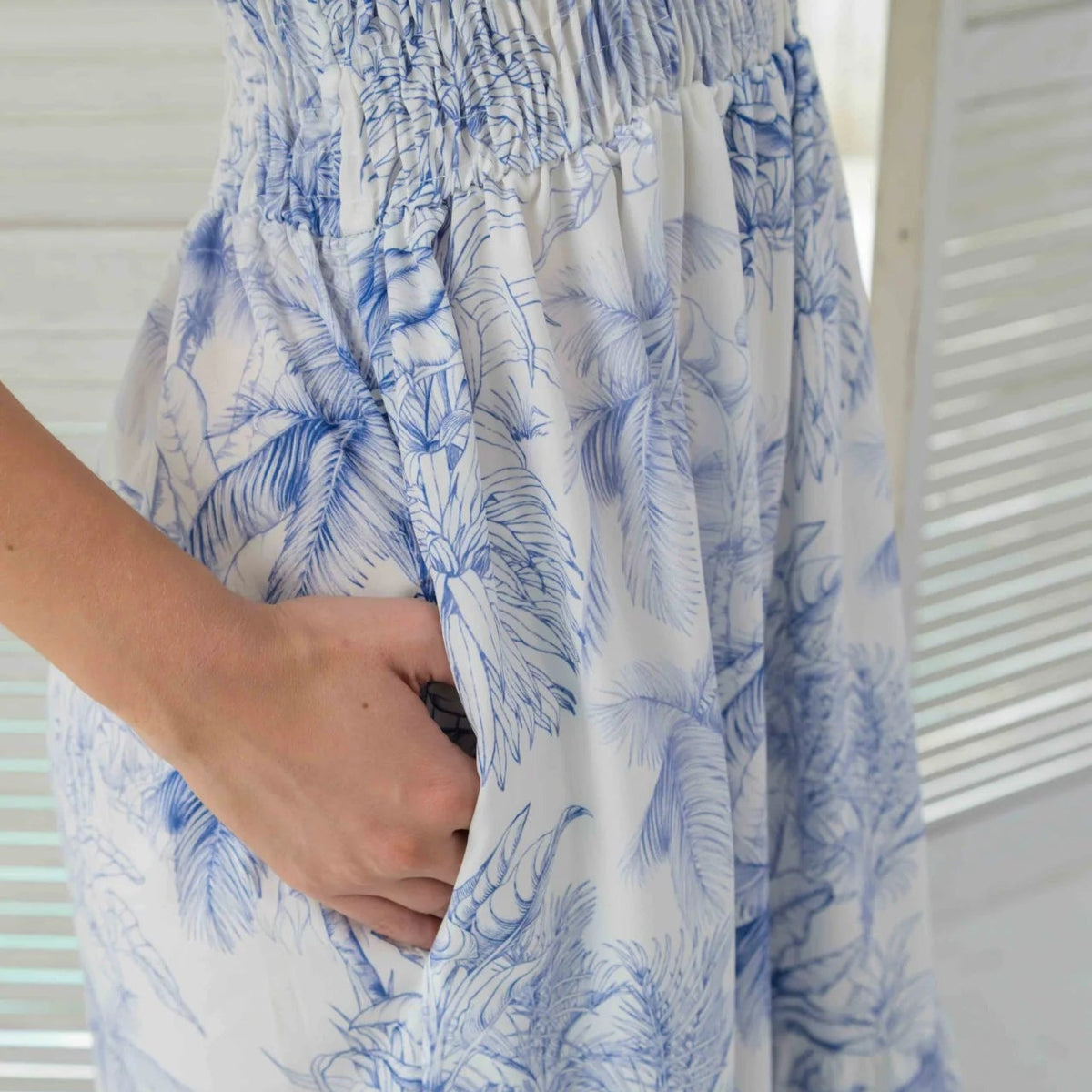 VESTIDO LARGO DANNA PLAMAS BLUE