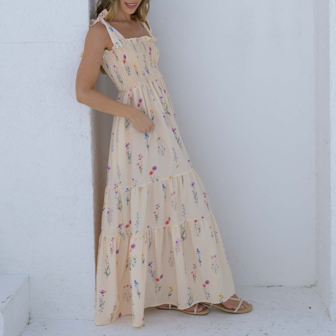 VESTIDO LARGO DANNA FLORES