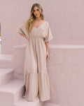 VESTIDO LARGO ELODIA PLANE SAND